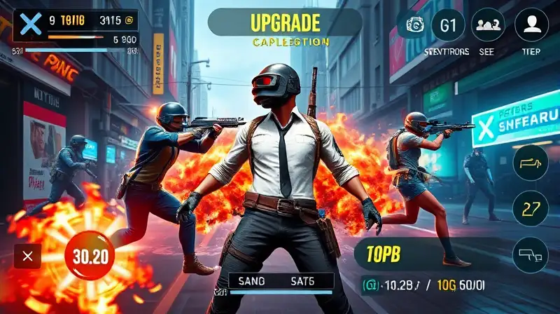 Batalla intensa de PUBG Mobile futurista