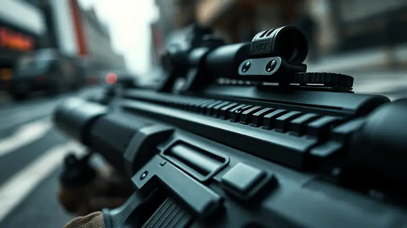 Rifle táctico silenciado en operativo urbano
