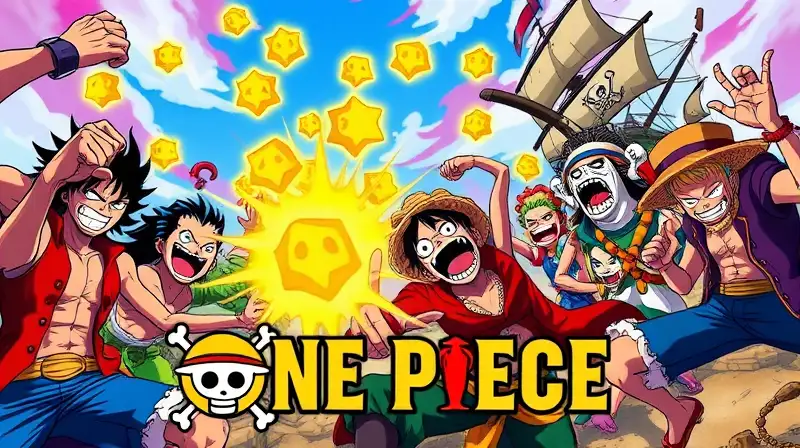 Personajes de One Piece en batalla vibrante