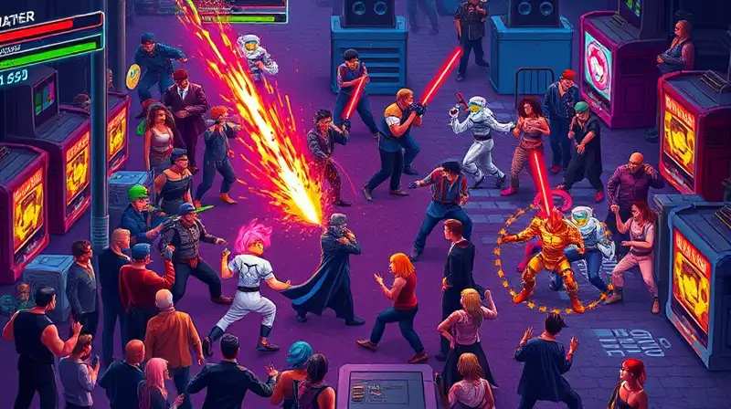 Batalla arcade con jugadores
