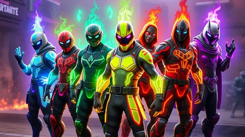 Skins dinámicas y efectos vibrantes en Fortnite