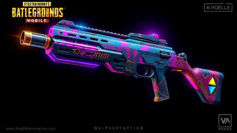 Skin futurista vibrante con efectos brillantes