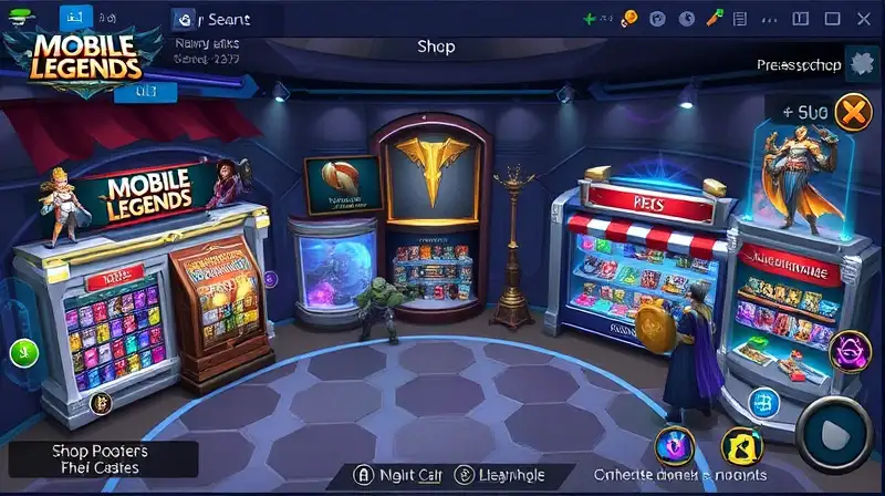 Interfaz vibrante de tienda en Mobile Legends
