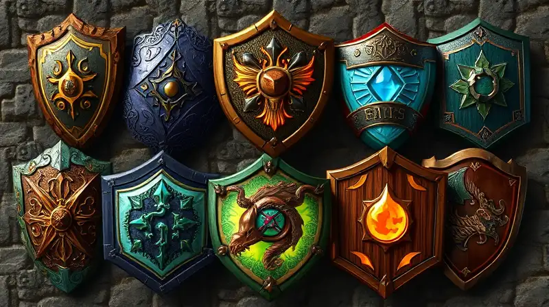 Escudos Minecraft variados con texturas fantásticas