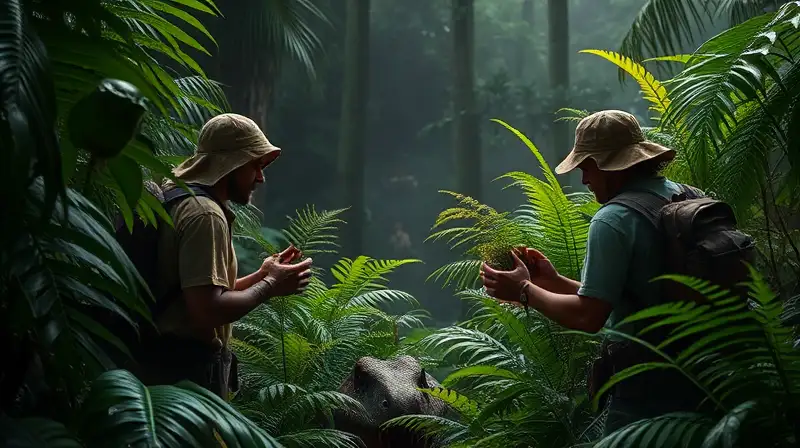 Dos jugadores intercambian recursos en la jungla