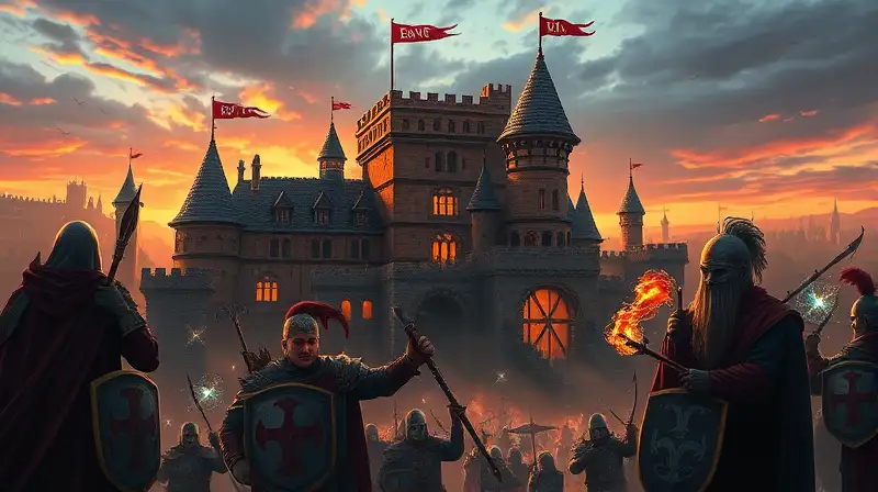 Fuerte medieval nivel 7 bajo asedio mágico