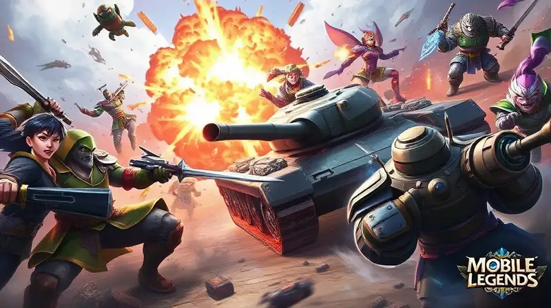 Batalla intensa con héroes y tanques épicos