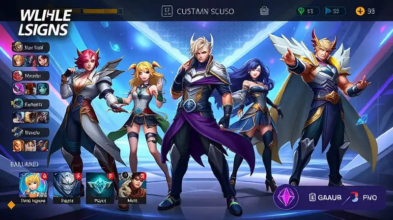 Personajes de Mobile Legends con skins vibrantes