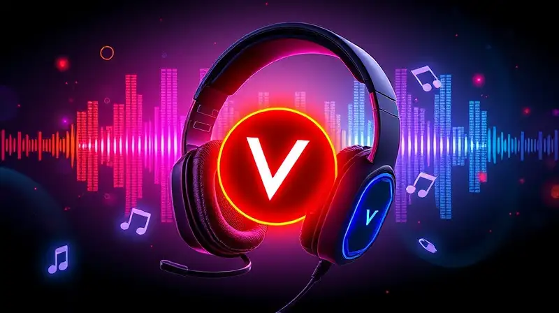 Auriculares gamer futuristas con logo Valorant