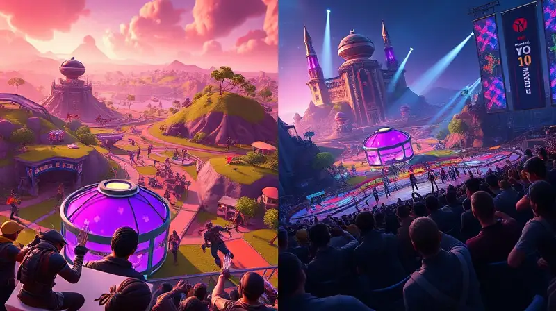Jugadores compiten en épico torneo Fortnite