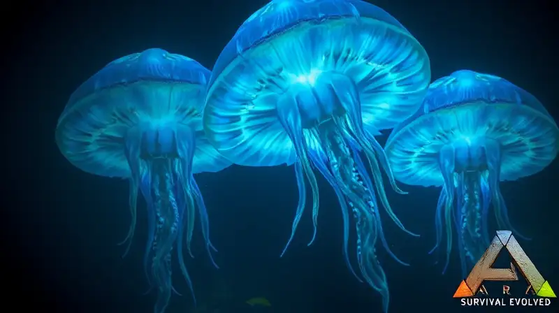Medusas bioluminiscentes agresivas en profundidad oceánica