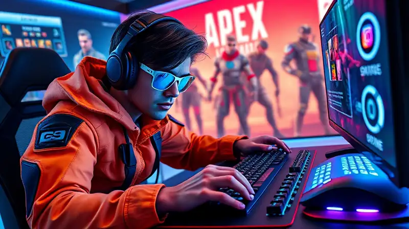 Gamer personaliza controles en interfaz futurista