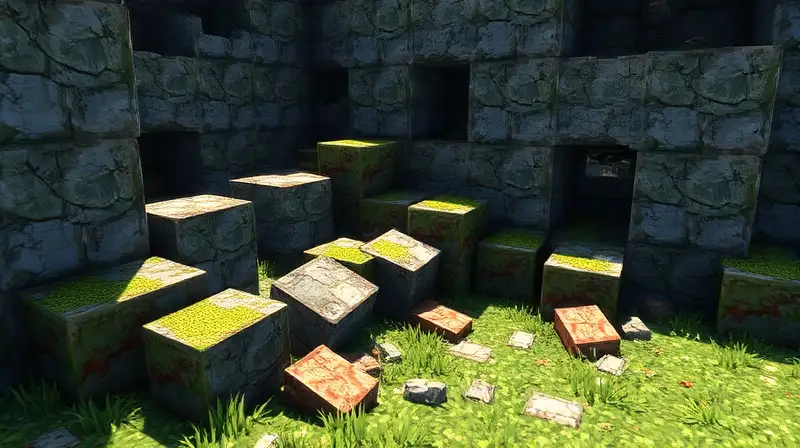 Bloques dañados y escombros en Minecraft
