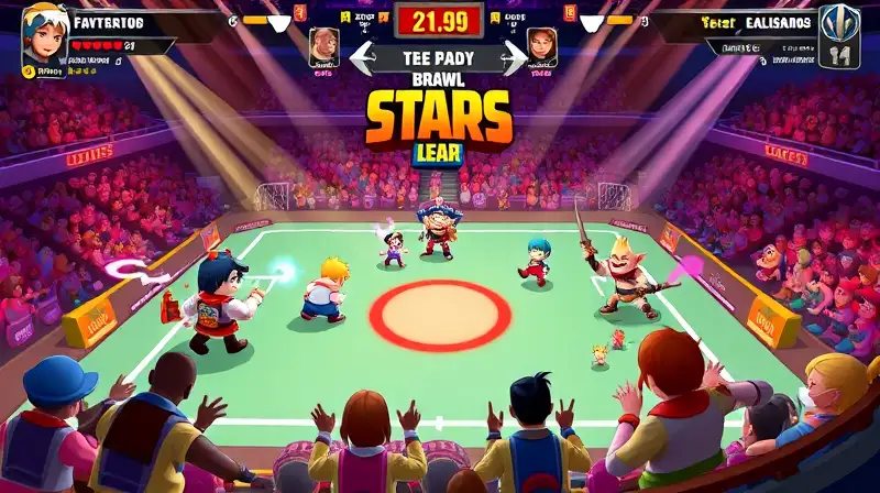 Partida competitiva de Brawl Stars animada