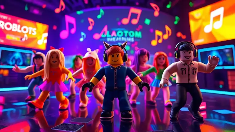 Avatares Roblox bailan con luces y música