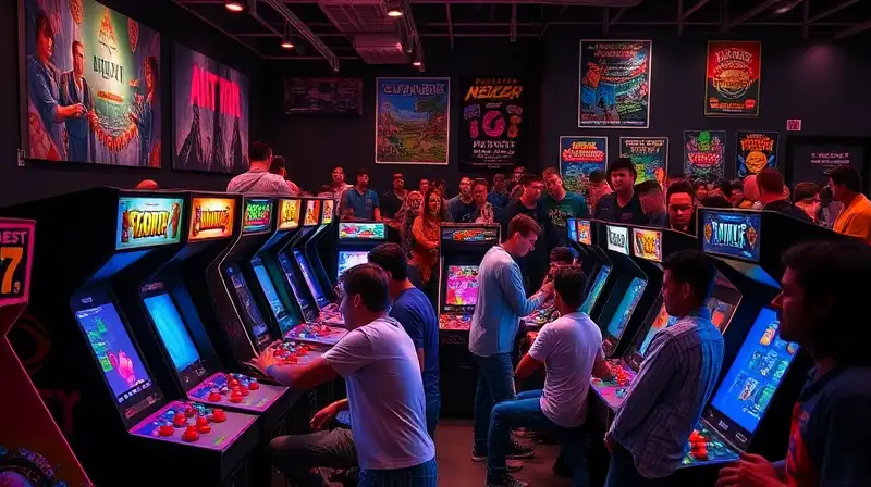 Torneo retro vibrante con jugadores intensos