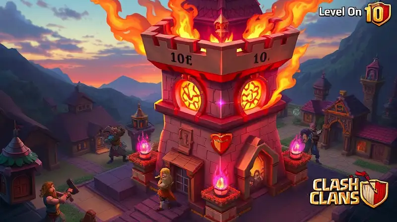 Torre de mago nivel 10 en batalla