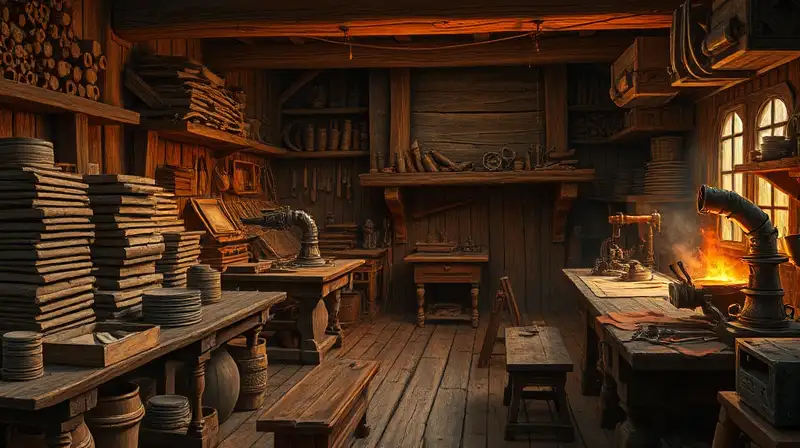 Taller medieval rústico con creación y creatividad