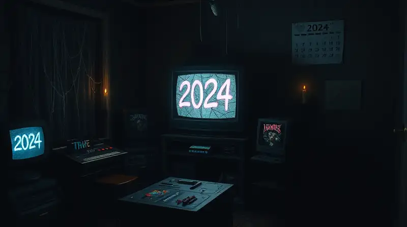 Habitación oscura con consolas y sombras