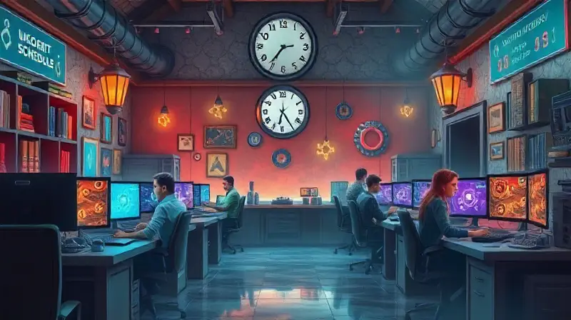 Oficina de fantasía con gamers colaborando