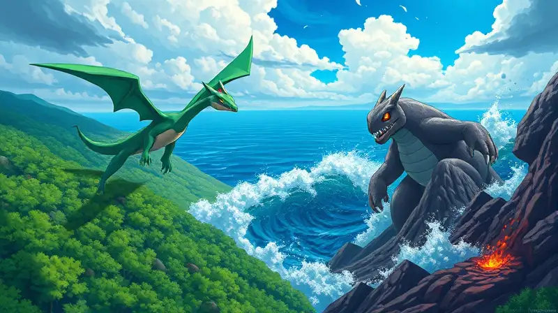 Pokémon de Generación 3 en paisajes épicos