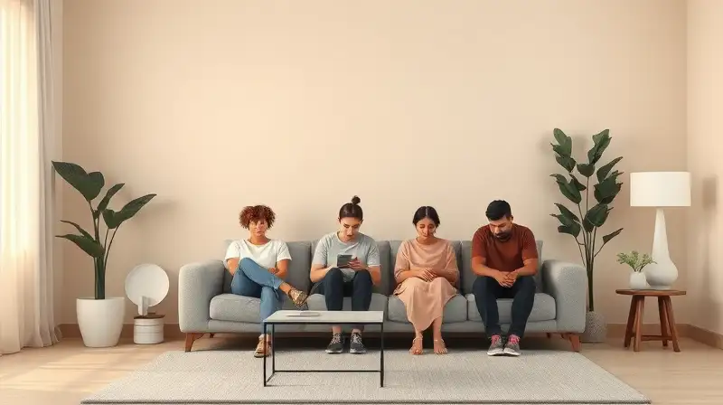 Interior minimalista con tonos neutrales apagados