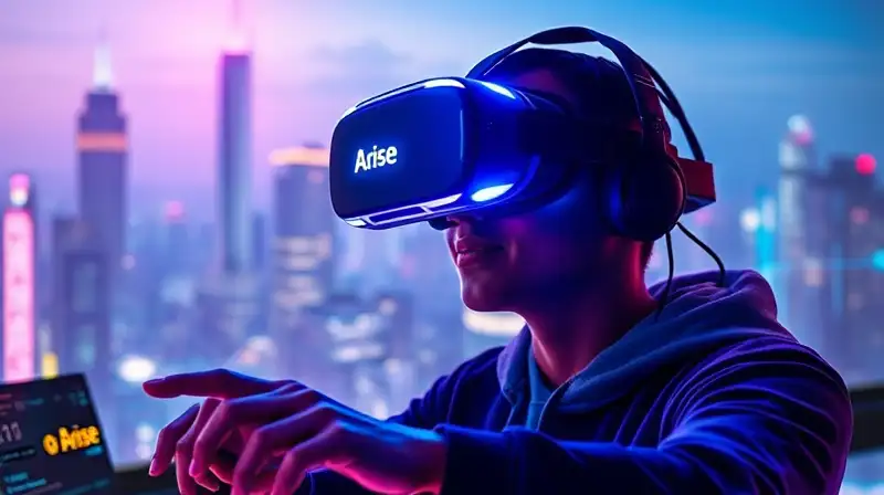 Casco realidad virtual inmersivo, diseño futurista