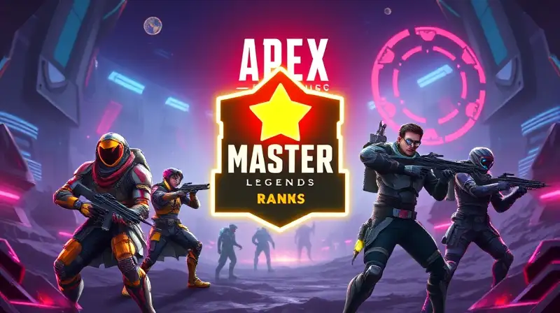 Emblema Apex Legends master en batalla futurista