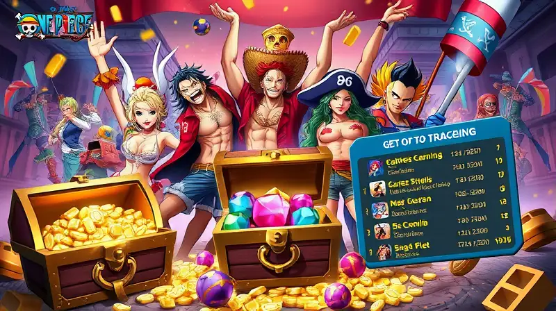 Personajes de One Piece celebran con tesoros