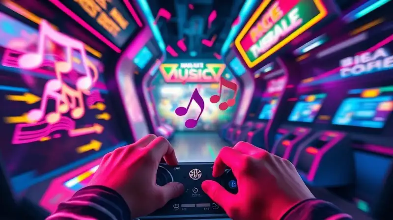 Juego arcade vibrante con música y acción