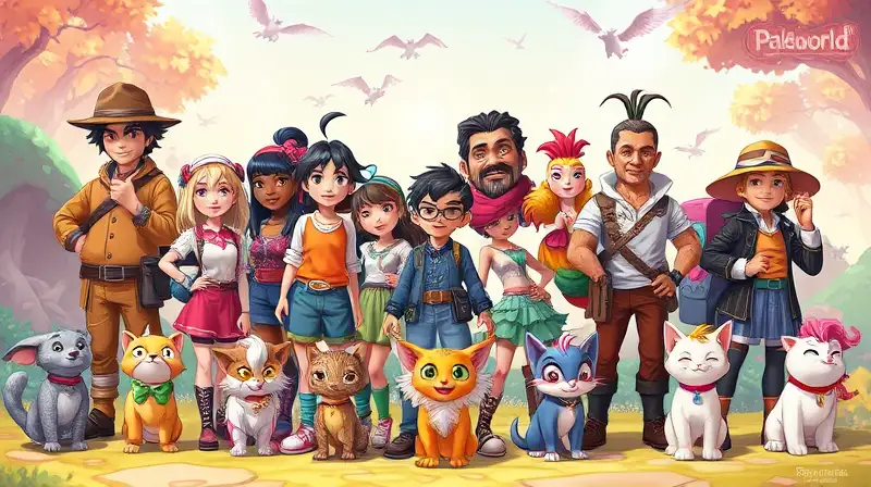 Personajes personalizables en mundo fantástico colorido