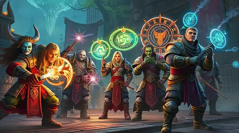 Personajes WoW con talentos y magia épica