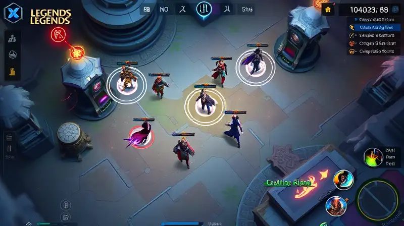 Mapa de Mobile Legends con batalla estratégica