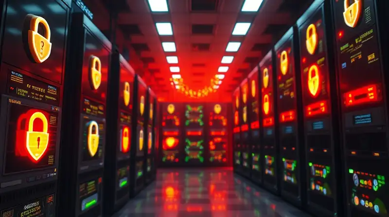 Sala de servidor Minecraft con seguridad digital