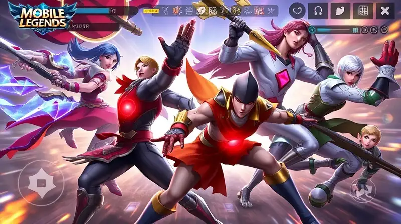 Personajes de Mobile Legends en batalla intensa