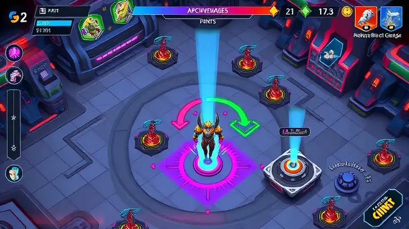 Interfaz futurista con logros y progreso