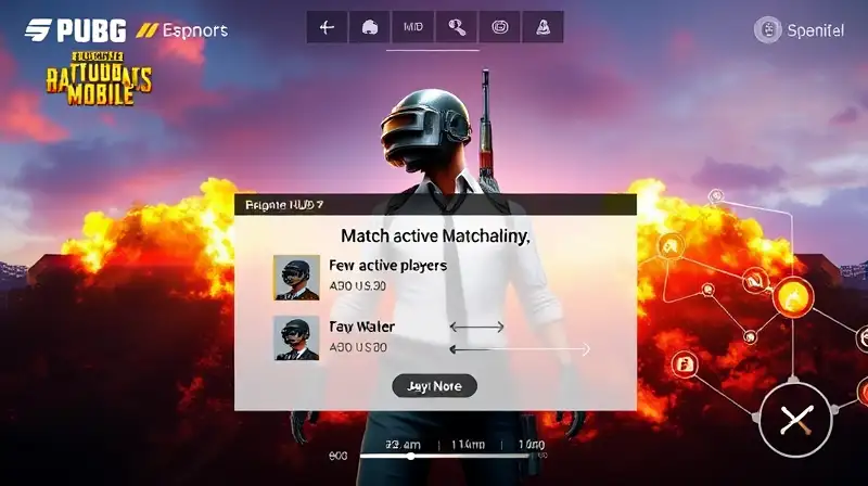 Pantalla de matchmaking tensa en PUBG Mobile