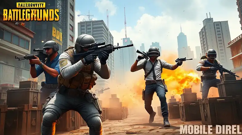 Batalla urbana intensa con personajes de PUBG