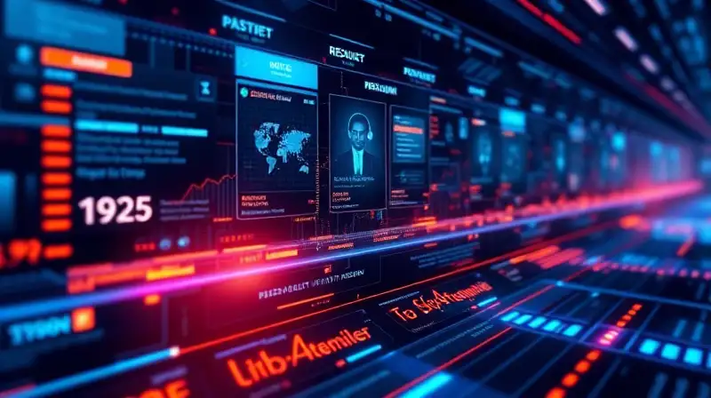 Cronología digital futurista con diseño vibrante