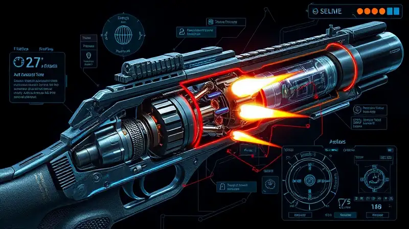 Esquemas futuristas y animados de armas