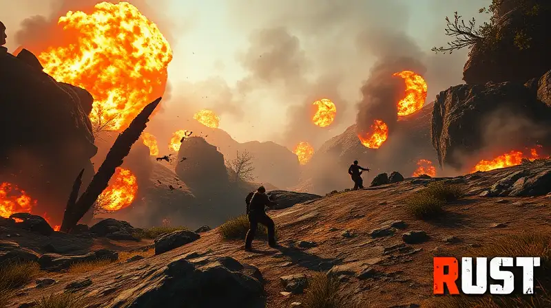 Escena de juego intensa con efectos visuales