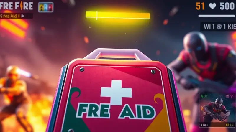 Botiquín Free Fire con barra de salud