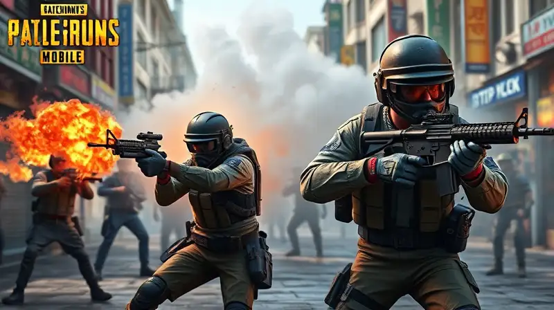 Dos soldados PUBG flanquean equipo enemigo