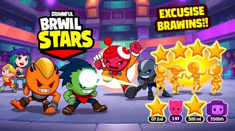 Personajes coloridos brawlers luchan dinámicamente