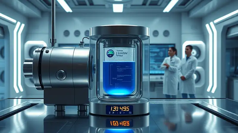 Laboratorio futurista con extractor de elixir