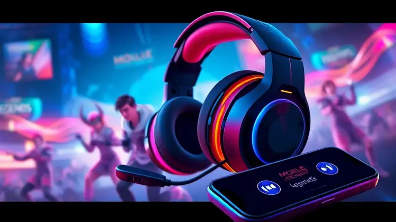 Auriculares futuristas con sonido y estilo vibrante