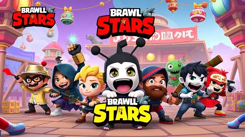 Personajes de Brawl Stars con aspecto festivo