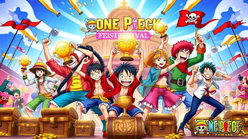 Personajes de One Piece celebran en festival