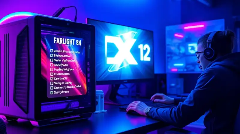 PC gamer futurista con luces neón