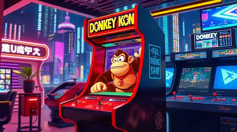 Máquina Donkey Kong retro con gráficos modernos